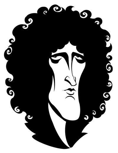 Brian May, Songwriter, Multiinstrumentalist und Sänger; Leadgitarrist der britischen Rockband Queen von Neale Osborne